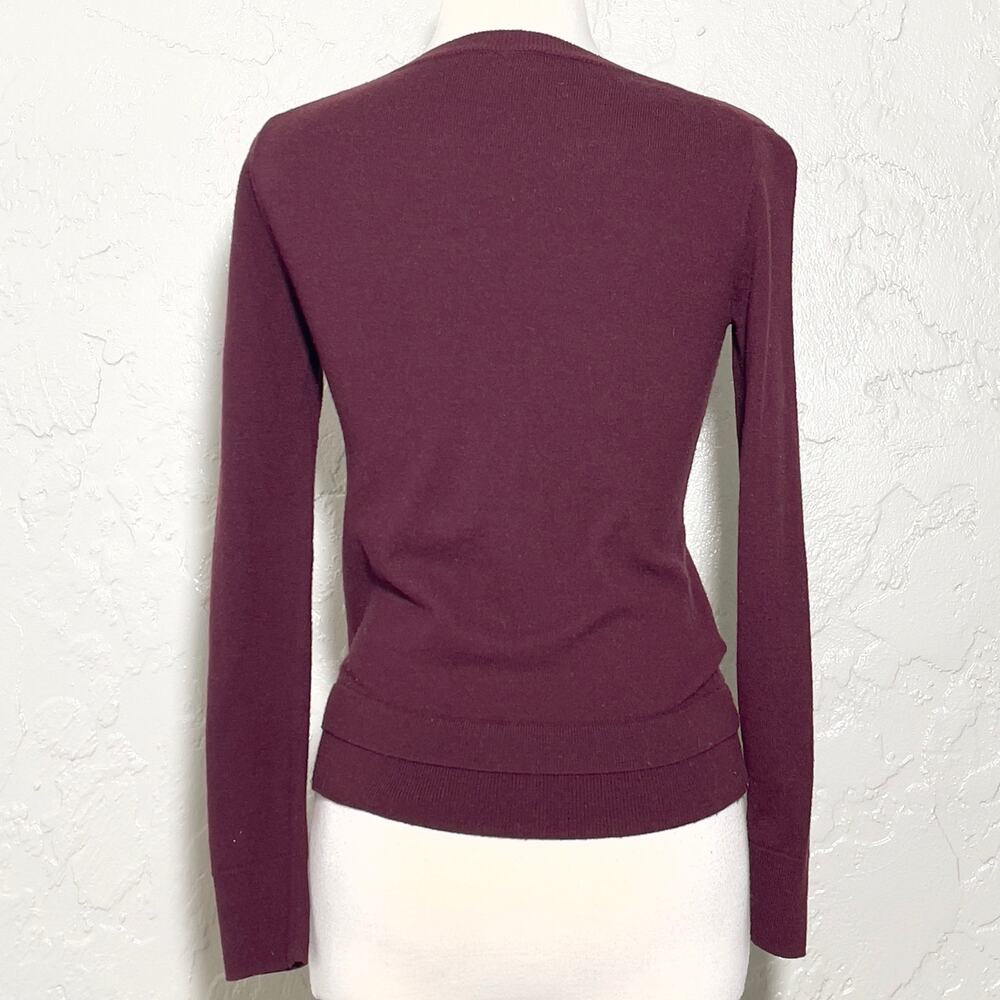 Kate Spade SZ XS Ruby Maroon Red Jewel Sweater - Picture 6 of 7